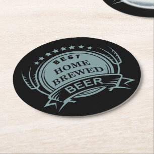 Retro Beer Thema Budget Ronde Kartonnen Onderzetter