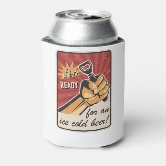 Retro Beer USSR УССР Soviet Propaganda Style Blikjeskoeler (Blikje Achterkant)