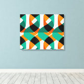 Retro behang: ontwerp canvas afdruk (Insitu (Houten vloer))