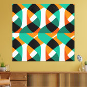 Retro behang: ontwerp canvas afdruk (Insitu (Woonkamer))