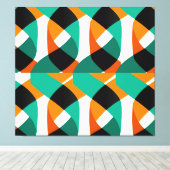 Retro behang: ontwerp canvas afdruk (Insitu (Houten vloer))