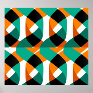 Retro behang:  ontwerp poster