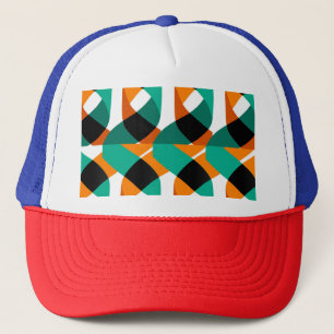 Retro behang: ontwerp trucker pet
