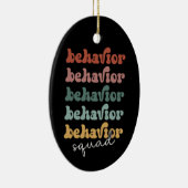 Retro Behaviour Squad Gedragstherapie Keramisch Ornament (Rechts)