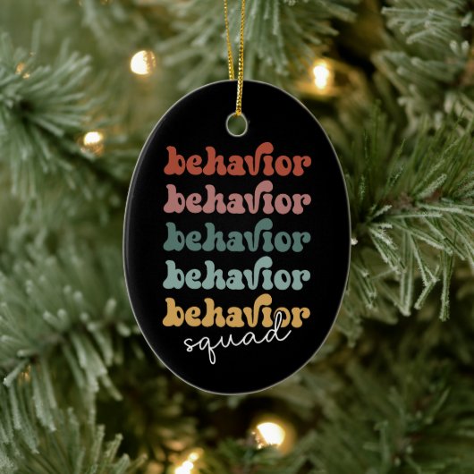 Retro Behaviour Squad Gedragstherapie Keramisch Ornament (Boom)