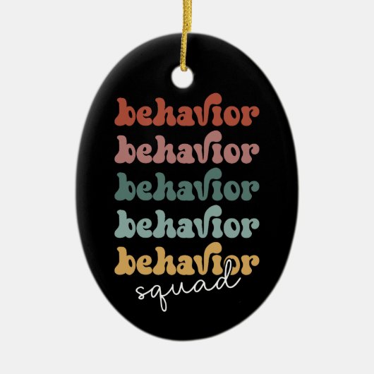 Retro Behaviour Squad Gedragstherapie Keramisch Ornament (Voorkant)