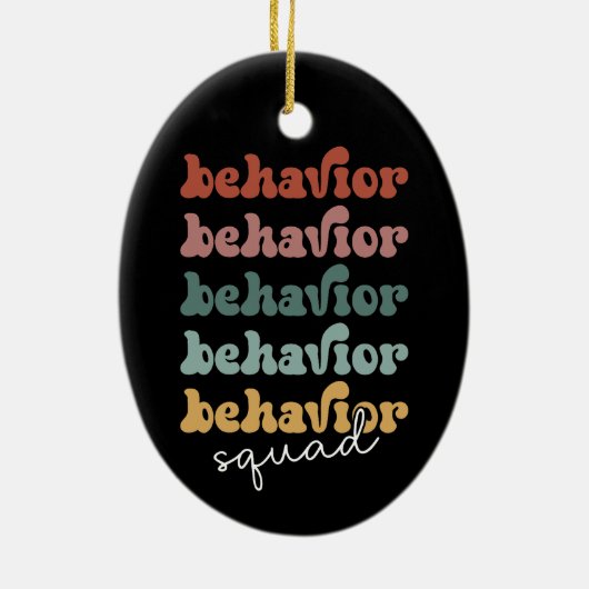 Retro Behaviour Squad Gedragstherapie Keramisch Ornament (Achterkant)