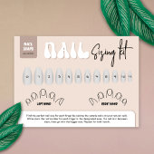Retro Beige Acrylic Nails Sizing Kit Display Card