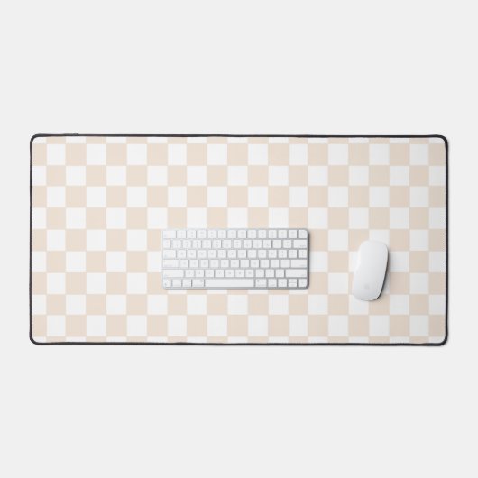 Retro Beige geruite bureaumat (Keyboard & Muis)