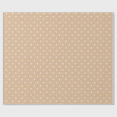 Retro Beige Polka Dot Pattern Trendy Chic Gift Cadeaupapier (Vlak)
