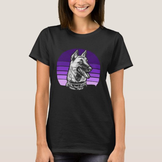 Retro Belgian Malinois  1 T-shirt (Voorkant)
