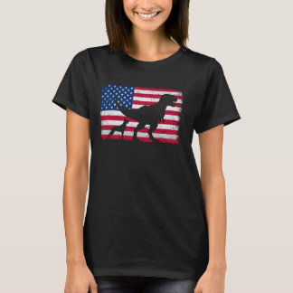 Retro Belgische Malinois 4 juli Amerikaanse Vlag P T-shirt