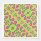 Retro Bell Bloem Mandalas Groenboek Servetten (Voorkant)