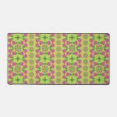Retro Bell Fleur Mandalas Green Desk Mat (Recto)