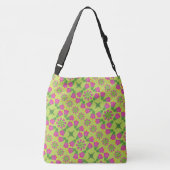 Retro Bell Flower Mandalas Green Crossbody Bag Tas (Achterkant)