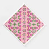 Retro Bell Flower Mandalas roze papieren servetten (Hoek)