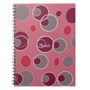 Retro bellenpatroon notitieboek