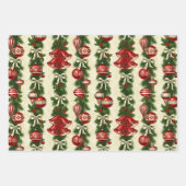 Retro Bells & Baubles Inpakpapier Vel (Voorkant 3)