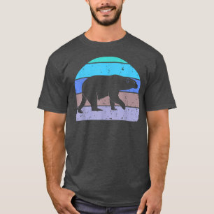 Retro Beren Beren Silhouette Cute Animal L T-shirt