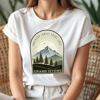 Retro Berg Familievakantie Groen ID1136 Tri-Blend Shirt