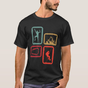 Retro bergbeklimmen Boulderen Kinderen Jongens Roc T-shirt