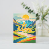 Retro berglandschap briefkaart (Staand voorkant)