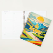 Retro berglandschap planner (Display)