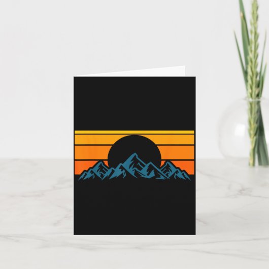 Retro bergsilhouet kaart (Voorkant)