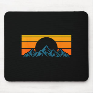 Retro bergsilhouet muismat