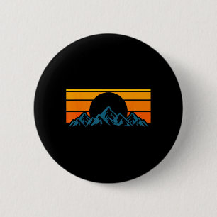 Retro bergsilhouet ronde button 5,7 cm