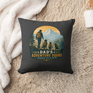 Retro bergwandelcadeau voor papa's avontuurlijke s kussen