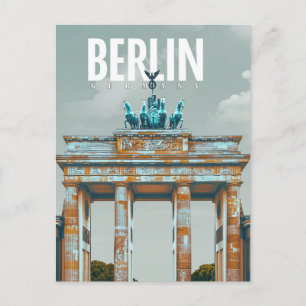 Retro Berlijn: Brandenburger Tor Reizen Briefkaart