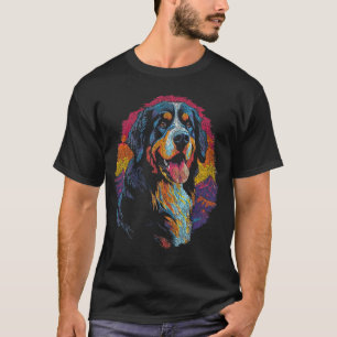 Retro Berner Mountain Pop Art Illustration voor PE T-shirt