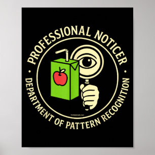 Retro Beroeps Opmerker Afdeling Van Patroon R Poster