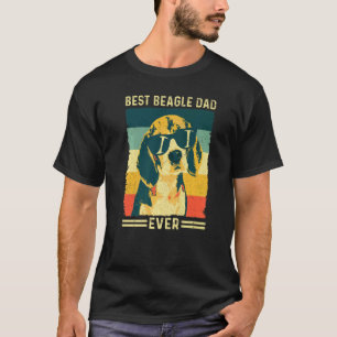 Retro Best Beagle Dad Oog Vaderdag D T-shirt