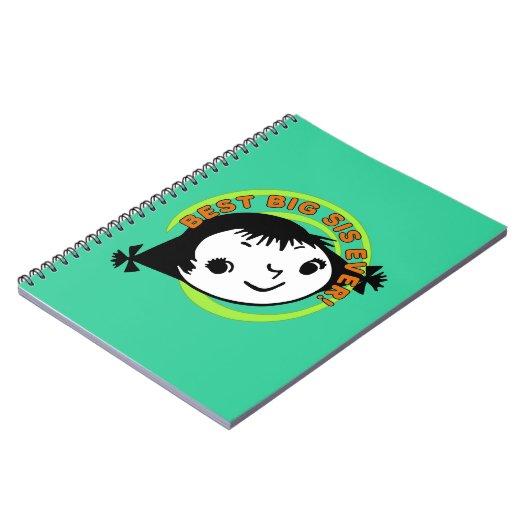 Retro Best Big Sis Ever Notitieboek (Linkerzijde)