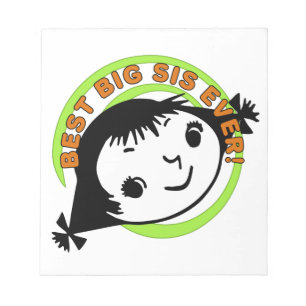 Retro Best Big Sister Ever Notitieblok