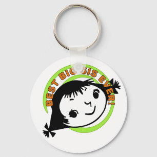 Retro Best Big Sister Ever Sleutelhanger