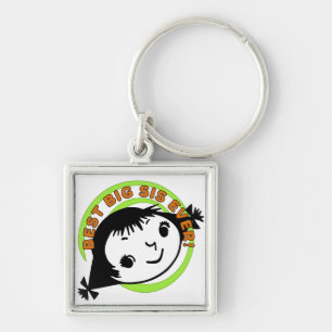 Retro Best Big Sister Ever Sleutelhanger