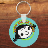 Retro Best Big Sister Ever Sleutelhanger (Voorkant)