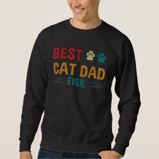 Retro Best Cat Dad Ever Cat Vintage Cat Dad Trui