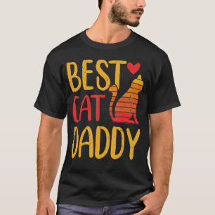 Retro Best Cat Dad ever Fathers day Siames T-shirt
