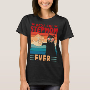  Retro Best Cat Stepmam Ever Cool Moeder's T-shirt
