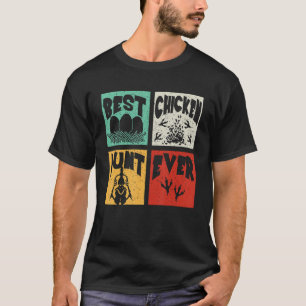 Retro Best Chicken Aunt Ever Farmer Famil T-shirt