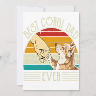 Retro  Best Corgi Dad Ever Aankondiging