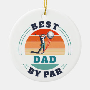Retro Best Dad beroemd gemaakt door Par Custom Chr Keramisch Ornament