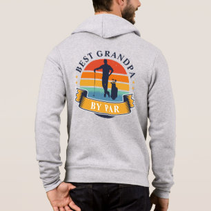 Retro Best Grandpa door Par Custom Golfer Hoodie