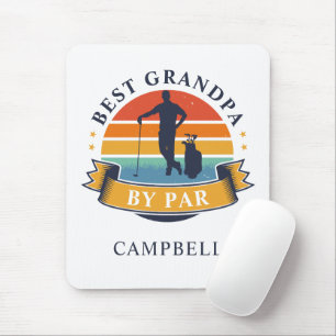 Retro Best Grandpa door Par Personalized Golfer Po Muismat