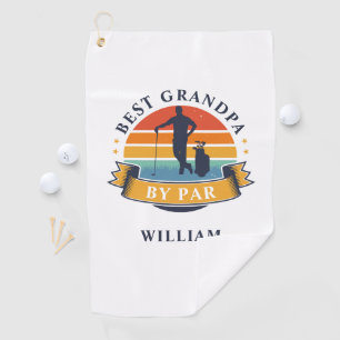 Retro Best Grandpa door persoonlijke Golfer Golfhanddoek
