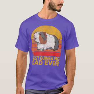 Retro Best Guinea Pig Pap Ever Wheek Guinea Pig Da T-shirt
